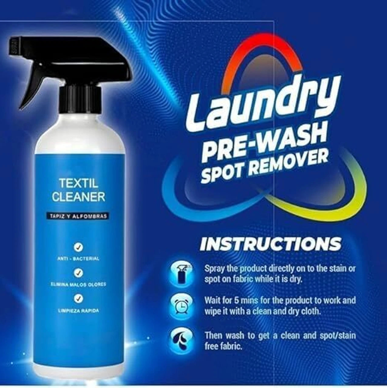 Textile Cleaner - Powerful Fabric & Sofa Cleaner (Pack Of 2)