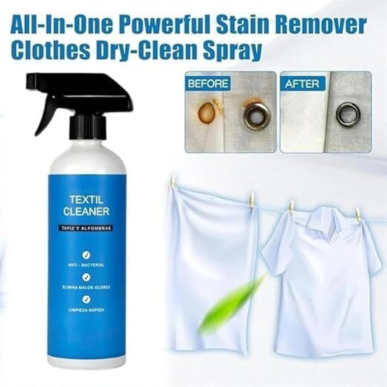 Textile Cleaner - Powerful Fabric & Sofa Cleaner (Pack Of 2)